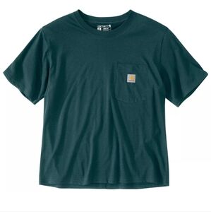 NWT Women's Carhartt Loose Fit Tee with Pocket- Color Greenstone